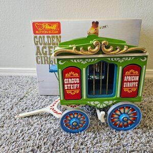 Steiff Golden Age Of The Circus Wagon With African Giraffe Label - Missing Giraf